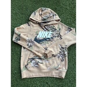Nike Floral‎ Camo Hoodie Womens XS The Force Is Female Pullover Sweatshirt